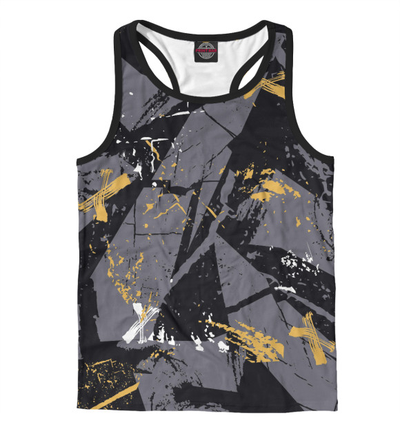 Мужская майка-борцовка с изображением Спортивный стиль цвета Белый