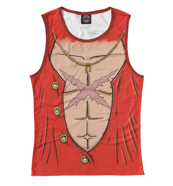 Майка для девочки с изображением One Piece Большой куш цвета Белый