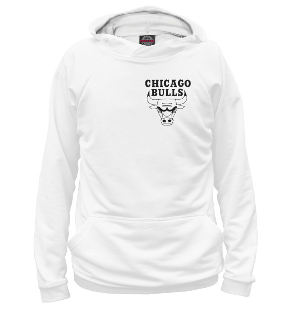 Женское худи с изображением Chicago Bulls цвета Белый