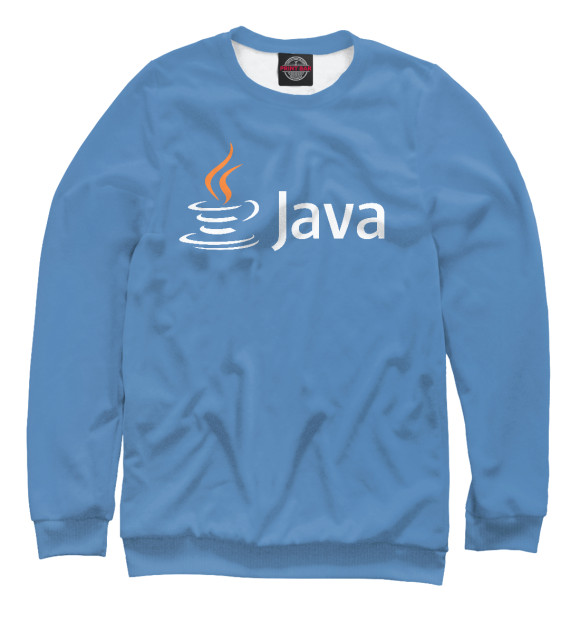 Женский свитшот с изображением Java Programmer цвета Белый