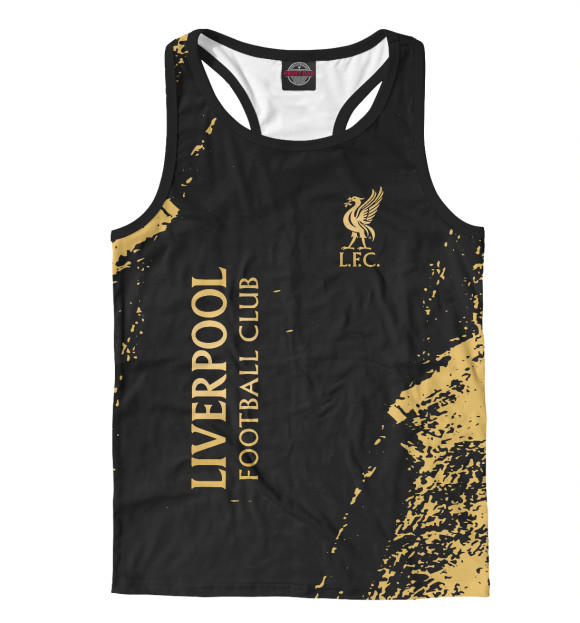 Мужская майка-борцовка с изображением Liverpool + краска цвета Белый