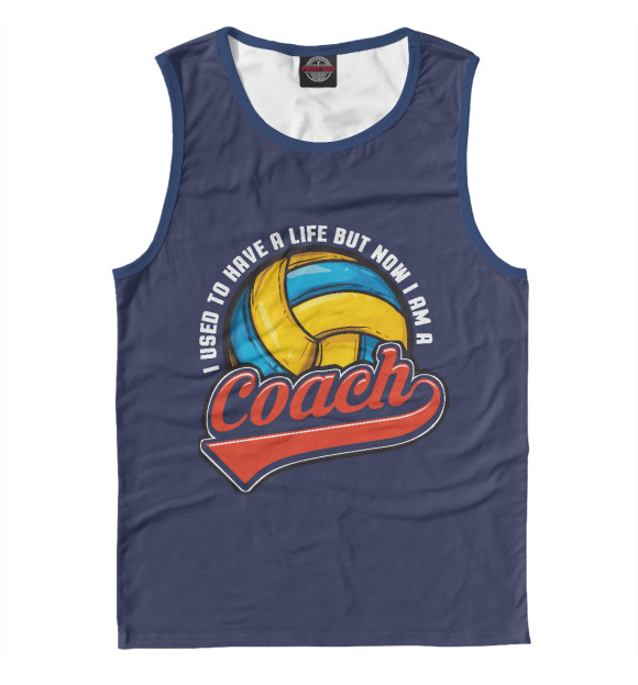 Майка для мальчика с изображением Тренер цвета Белый