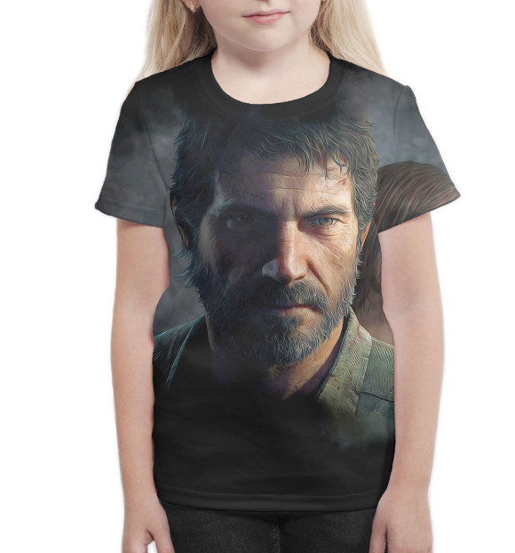 Футболка для девочек с изображением Джоэл цвета Белый