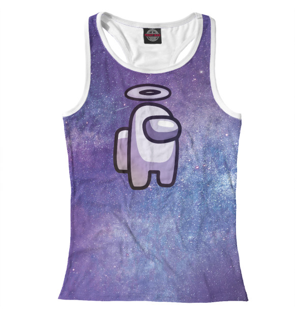 Женская майка-борцовка с изображением Among Us цвета Белый