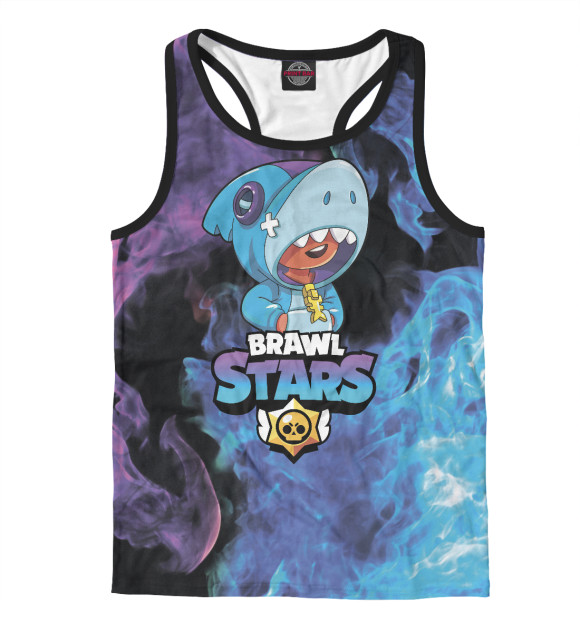 Мужская майка-борцовка с изображением Brawl Stars цвета Белый