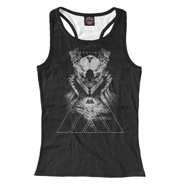 Женская майка-борцовка с притом Dead Warlock цвета Белый Женская майка-борцовка с изображением Dead Warlock цвета Белый