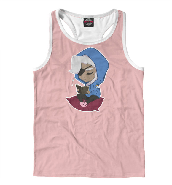 Мужская майка-борцовка с изображением Overwatch цвета Белый