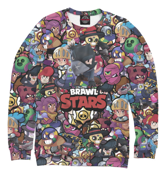 Свитшот для мальчиков с изображением Brawl Stars: Crow цвета Белый