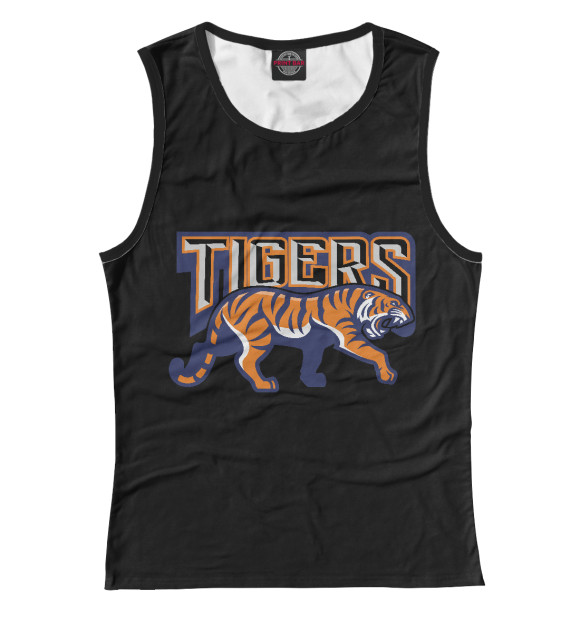 Майка для девочки с изображением Tigers цвета Белый