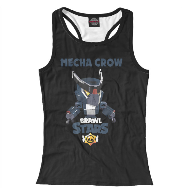 Женская майка-борцовка с изображением Brawl Stars CROW цвета Белый