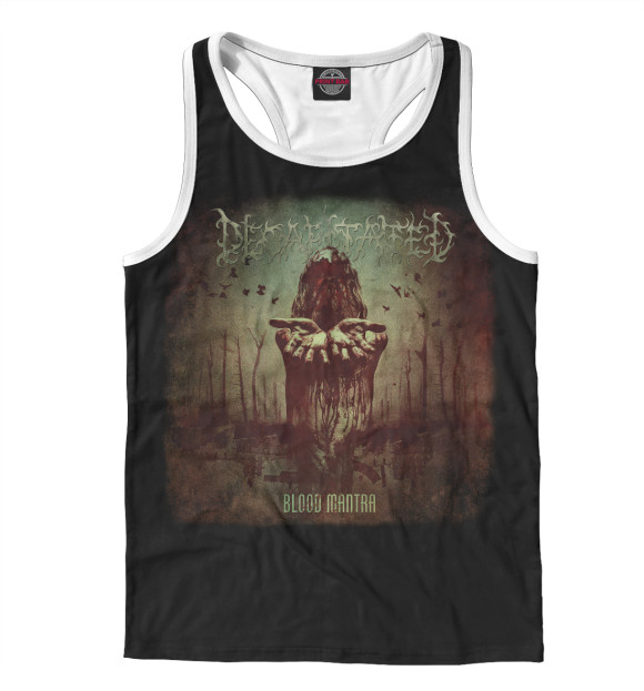 Мужская майка-борцовка с изображением Decapitated цвета Белый