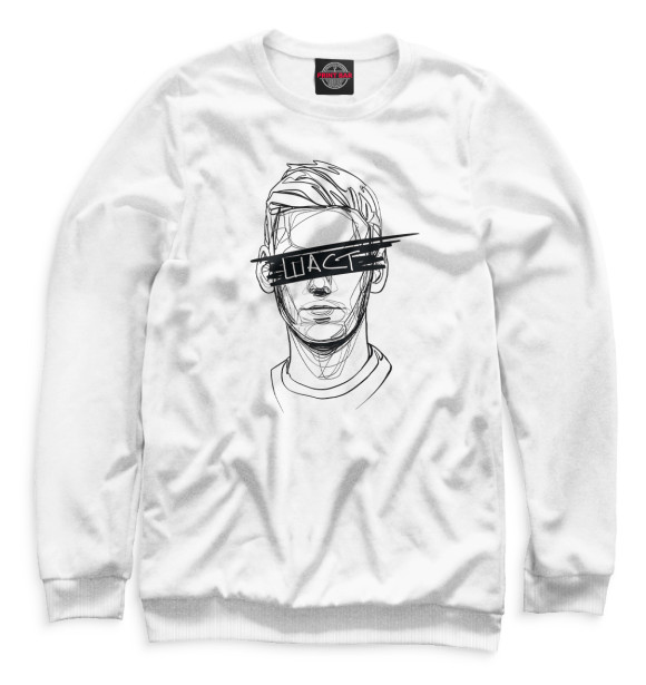 Женский свитшот с изображением Шаст white цвета Белый