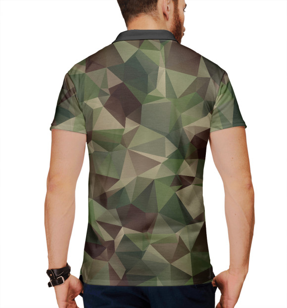 Мужское поло с притом Камуфляж цвета Белый Мужское поло с изображением Камуфляж цвета Белый
