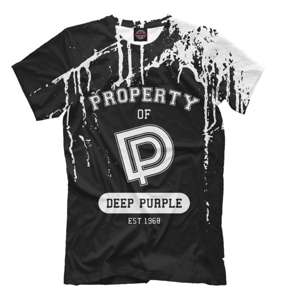 Мужская футболка с изображением Deep Purple цвета Белый
