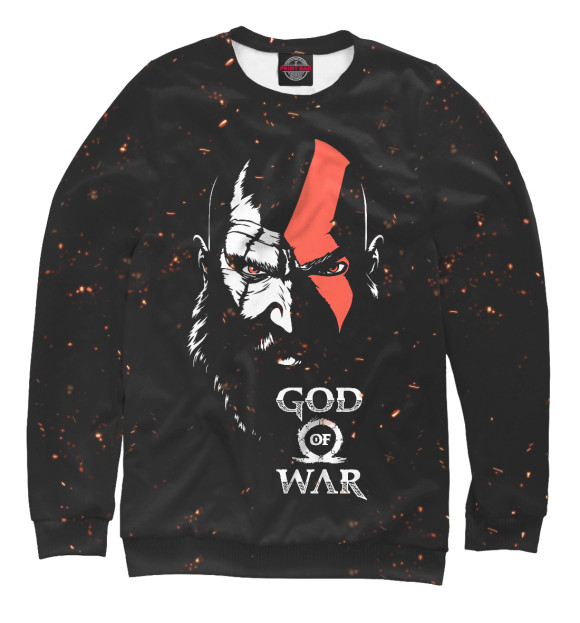 Женский свитшот с изображением God of War цвета Белый