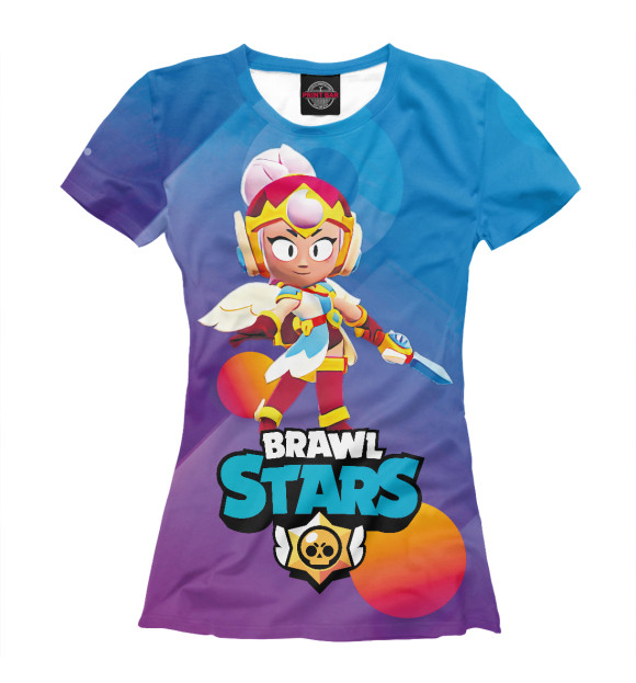 Футболка для девочек с изображением Джанет Janet BrawlStars цвета Белый