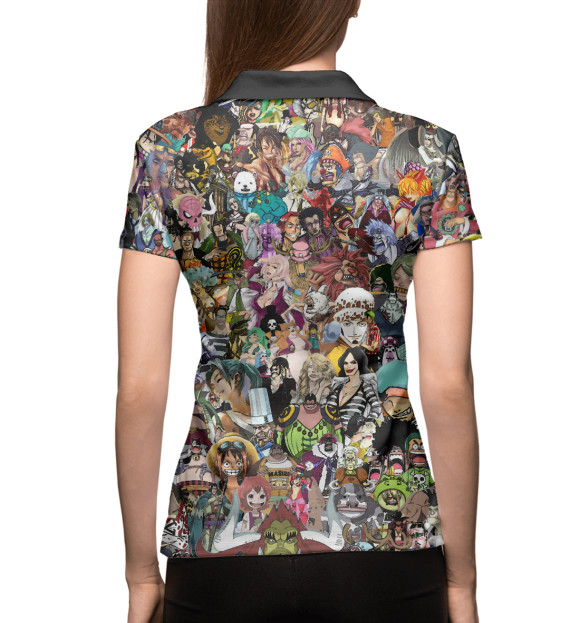 Женское поло с изображением Аниме мемы цвета Белый