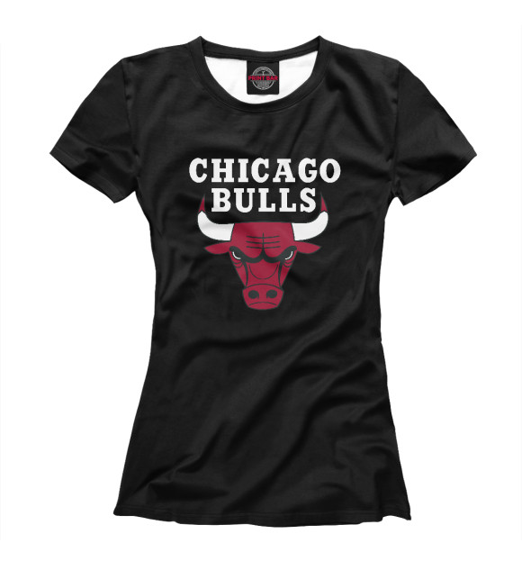 Женская футболка с изображением Chicago Bulls цвета Белый