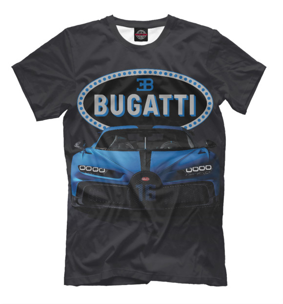 Мужская футболка с изображением Bugatti цвета Белый