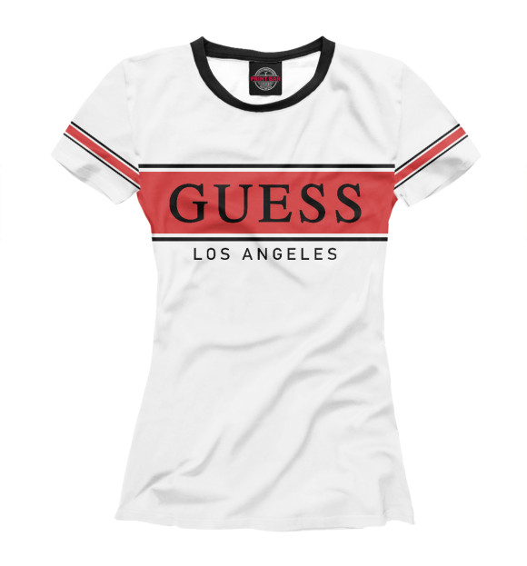 Футболка для девочек с изображением GUESS цвета Белый