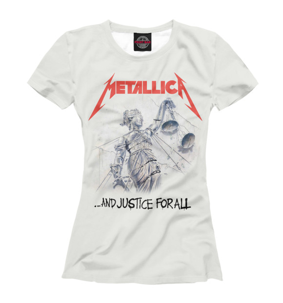 Футболка для девочек с изображением Metallica for all цвета Белый