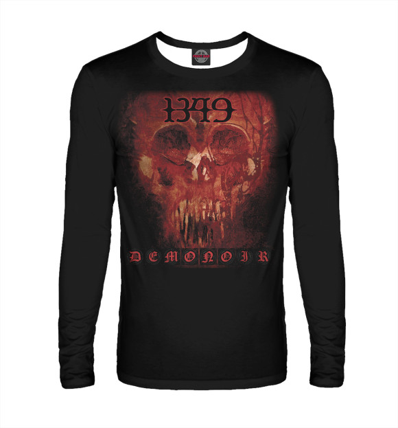 Мужской лонгслив с изображением 1349-2010-demonoir цвета Белый