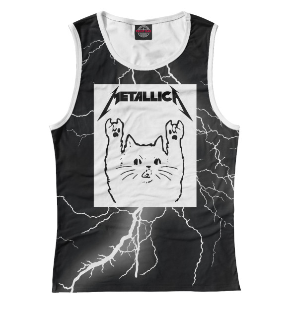 Майка для девочки с изображением Metallica цвета Белый
