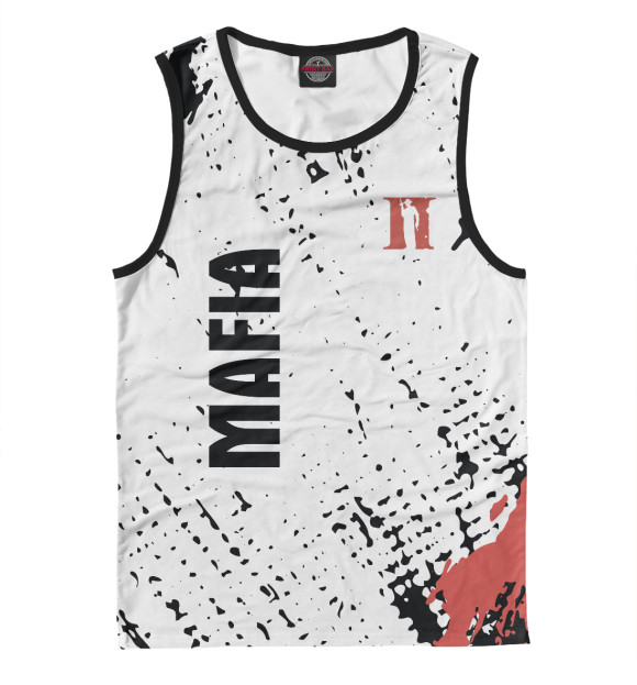 Мужская майка с изображением Mafia цвета Белый