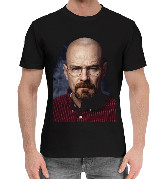 Мужская хлопковая футболка с притом Breaking Bad цвета Черный Мужская хлопковая футболка с изображением Breaking Bad цвета Черный