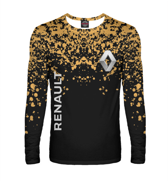 Мужской лонгслив с изображением Renault цвета Белый