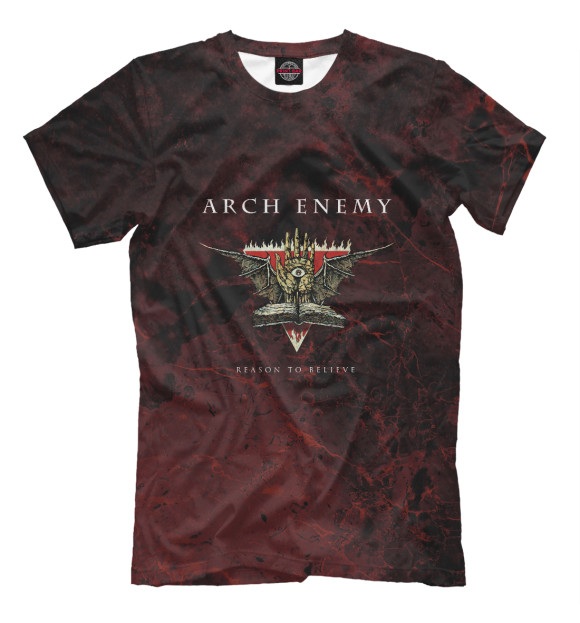 Футболка для мальчиков с изображением Arch Enemy цвета Белый