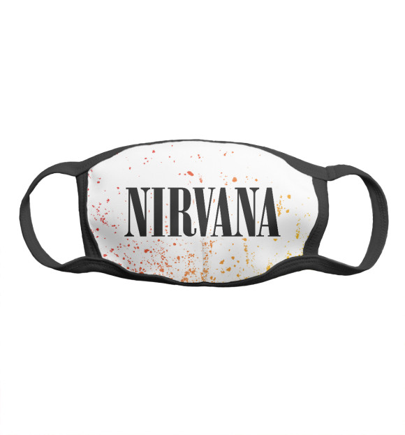 Маска тканевая с изображением Nirvana / Нирвана цвета Белый
