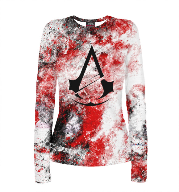 Женский лонгслив с изображением Assassin’s Creed цвета Белый