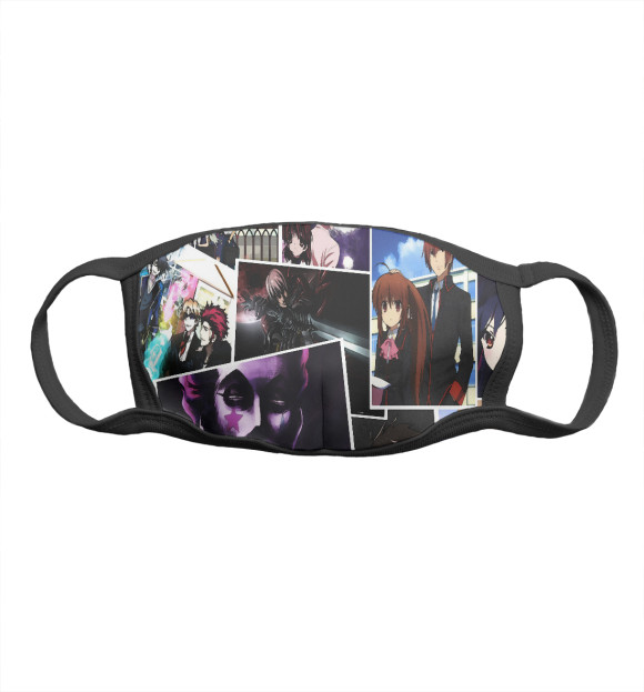 Маска тканевая с притом Лучшие аниме цвета Белый Маска тканевая с изображением Лучшие аниме цвета Белый