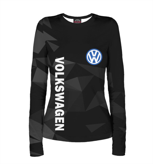 Женский лонгслив с изображением ФОЛЬКСВАГЕН, VOLKSWAGEN цвета Белый