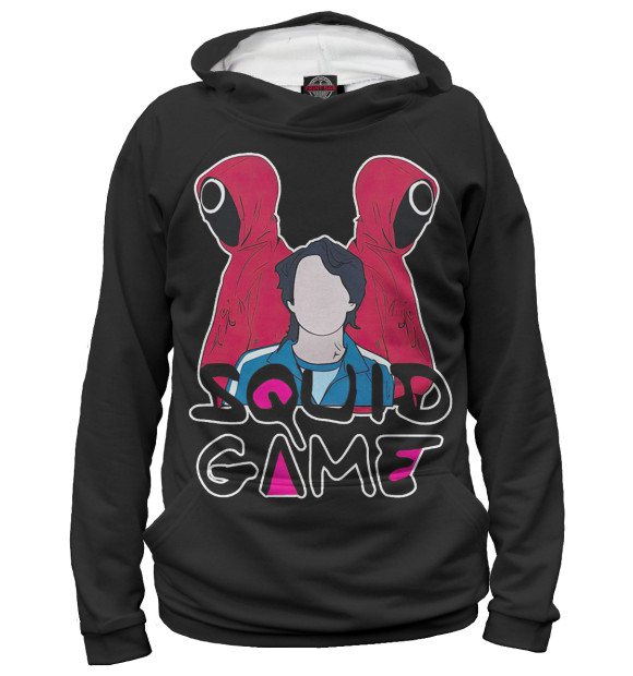 Женское худи с изображением Игра в кальмара цвета Белый