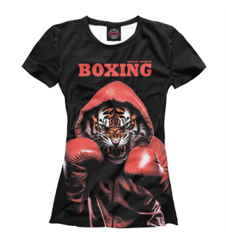 Женская футболка Boxing tiger