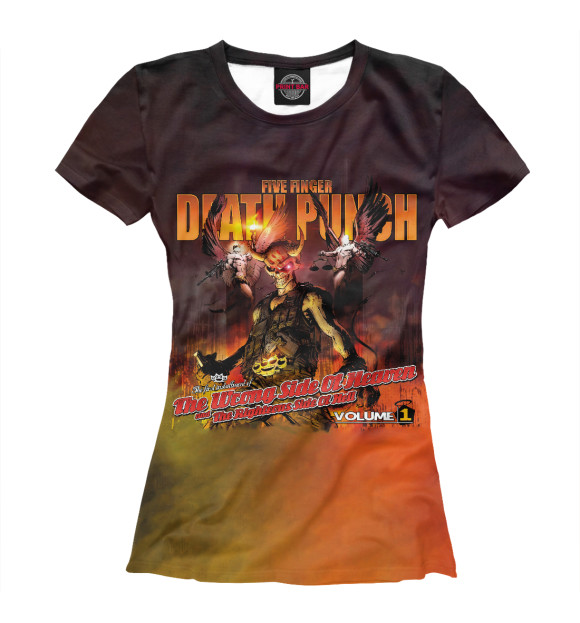 Женская футболка с изображением Five Finger Death Punch цвета Белый