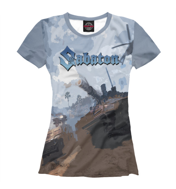 Женская футболка с изображением Sabaton цвета Белый