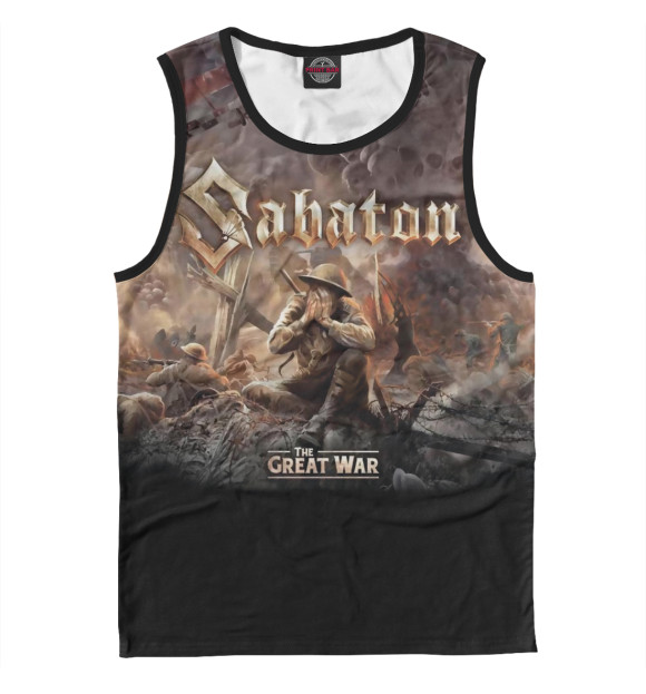 Мужская майка с изображением Sabaton цвета Белый