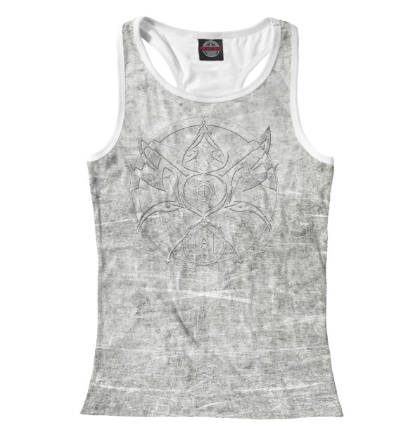 Женская майка-борцовка с изображением Алхимия цвета Белый