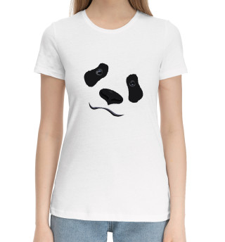 Хлопковая футболка для девочек Взгляд панды