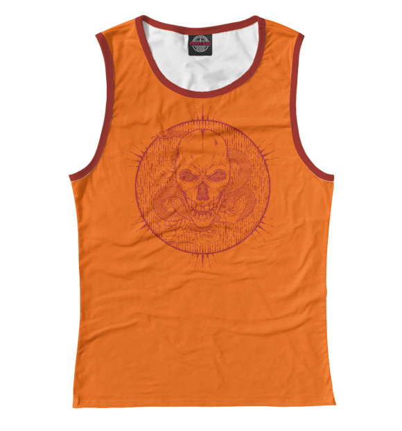 Женская майка с изображением Old school style цвета Белый