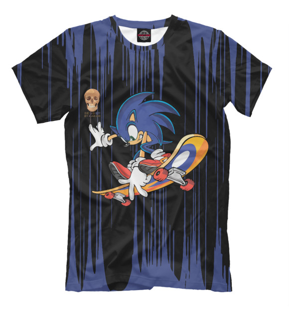 Мужская футболка с изображением Sonic цвета Белый