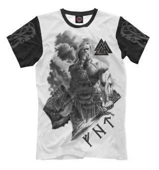 Мужская футболка Воин с боевыми символами