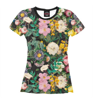 Женская футболка Летний узор из цветов