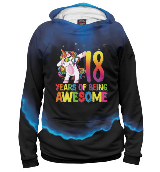 Женское худи 18 Years Old Birthday Unico