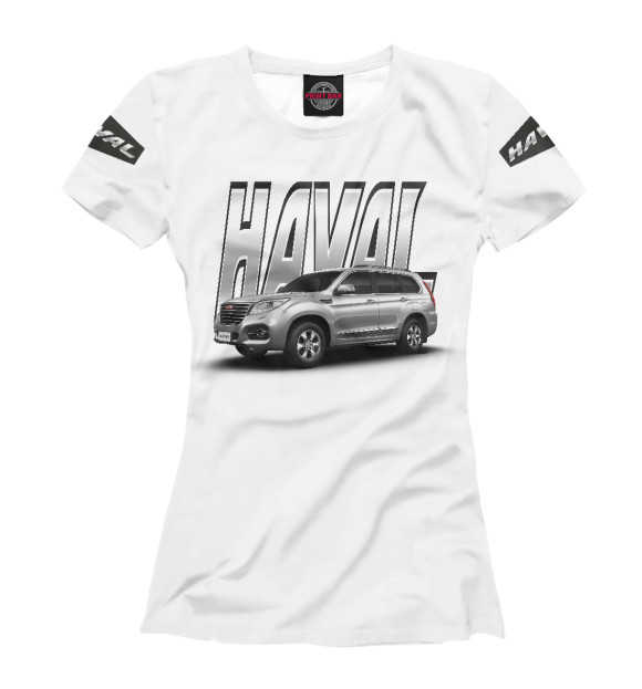 Женская футболка с изображением Haval цвета Белый