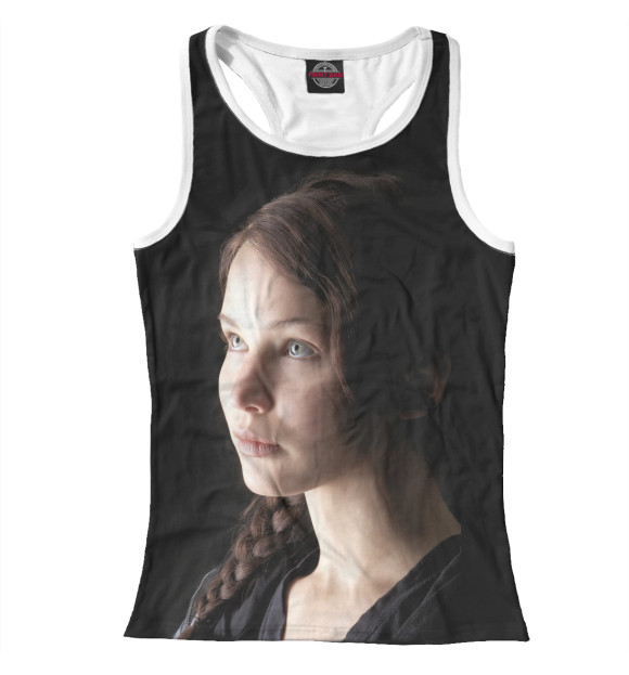 Женская майка-борцовка с изображением Дженифер Лоуренс цвета Белый