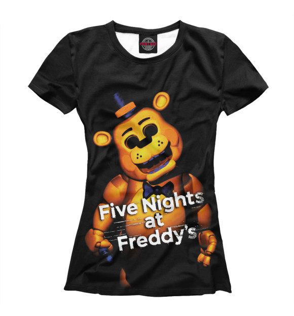 Футболка для девочек с изображением Five Nights at Freddy's цвета Белый